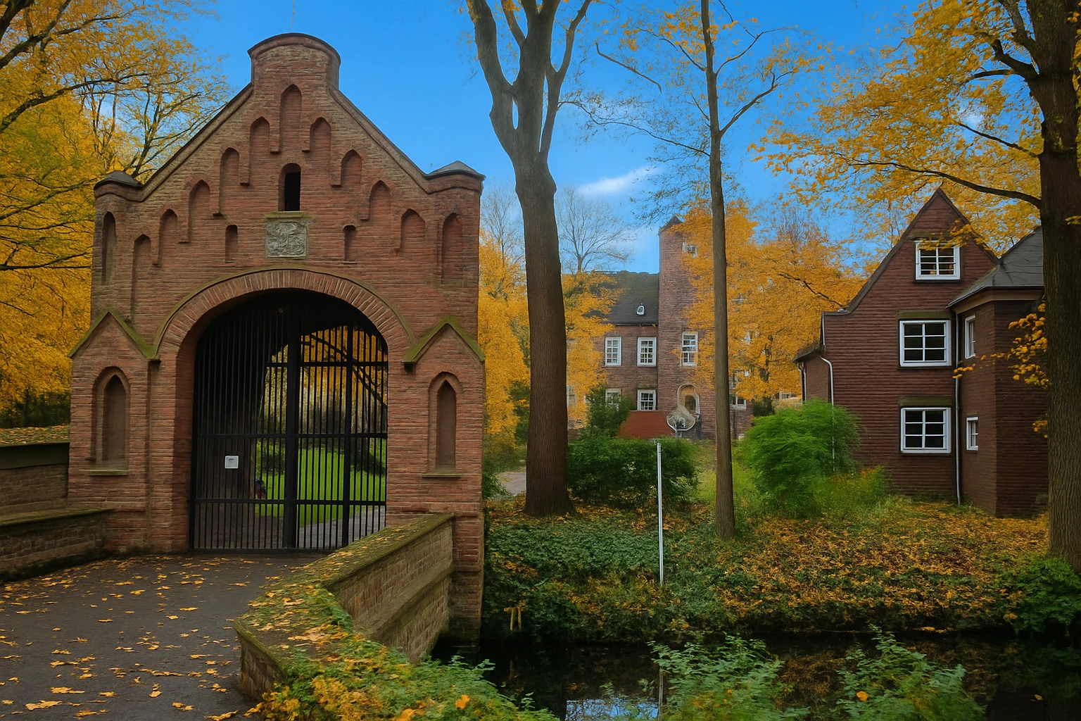 Außenansicht von Schloss Reuschenberg – aufgenommen in der Nähe unseres Einsatzgebiets.